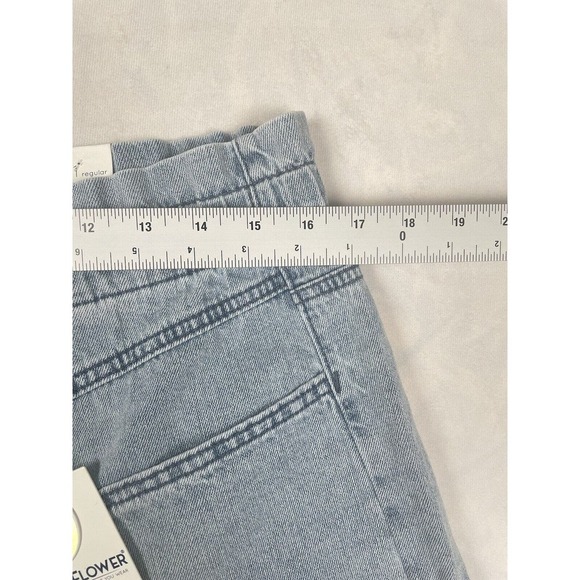 Wallflower Womens Mid Rise Jean Short Size 13 Elastic Waist Front Zip​ - Picture 10 of 10